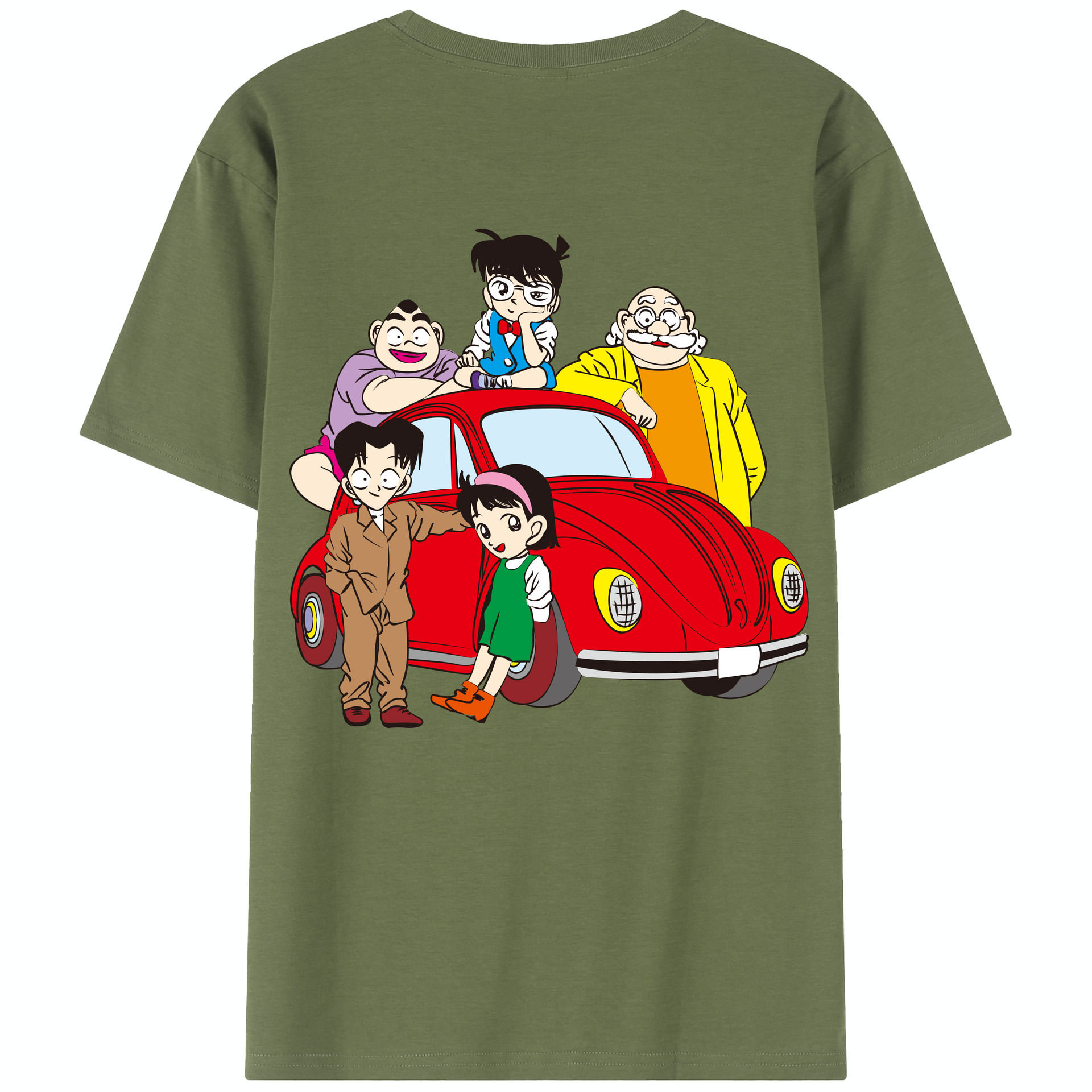 （画像用） 名探偵コナン Detective Conan 綿100％半袖Tシャツ（背面プリント）